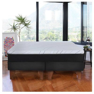 Cama Europea Latam Home 2 Plazas Zen Pro Negro