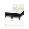 Cama Europea CIC Base Dividida 2 Plazas Premium + Respaldo Torino Alpino