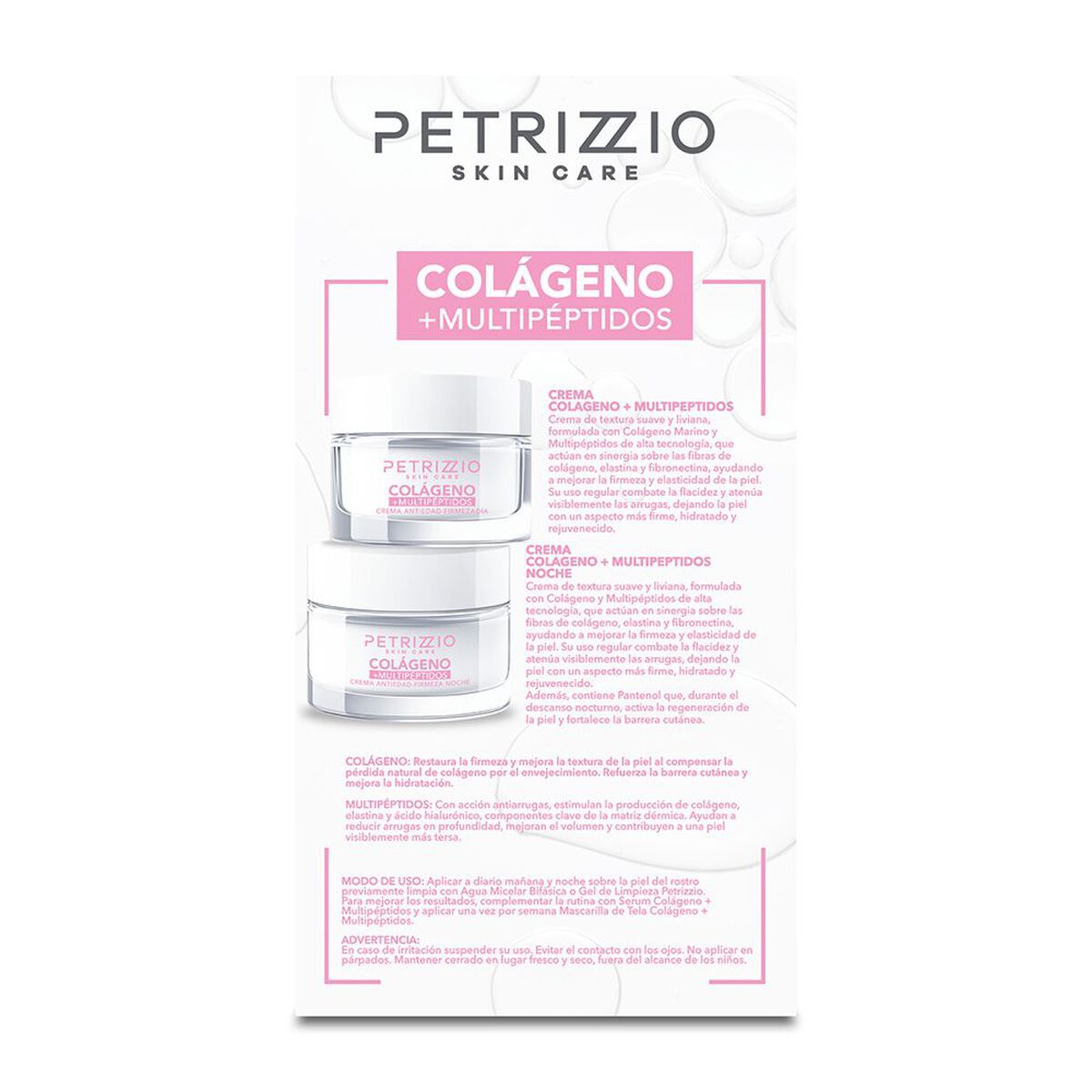 Set Crema D&iacute;a y Noche Lift & Fit Col&aacute;geno + Multip&eacute;ptidos Petrizzio