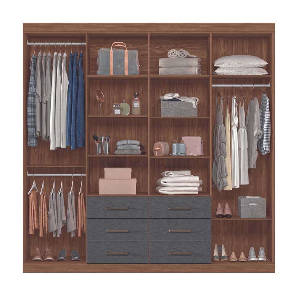 Clóset Onessta Liberpool 8 Puertas 6 Cajones Jatoba Grafito | Abc
