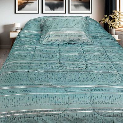 Plumón Sherpa Estampado Illusions 1,5 Plazas Luc Verde