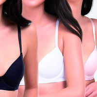 Pack 3 Sosten Copa A Push Up  Intime Rosado, Black, Surtido