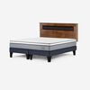 Cama Europea Rosen Base Dividida King Indie + Respaldo Ferrara