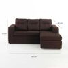 Sofá Modular Kea Rodas 3 Cuerpos Chocolate