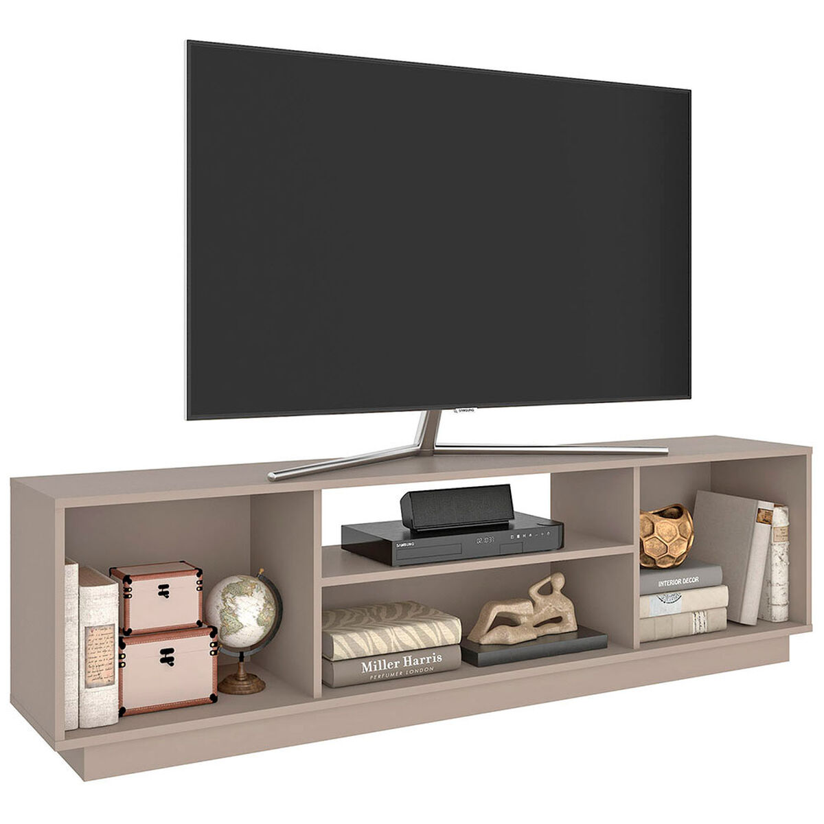 Rack TV Vekkahome Arauco Hasta 70" Gris Caf&eacute;