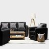 Juego de Living Almore Alemania Sofá 3 Cuerpos + Dos Sillones 1 Cuerpo Negro