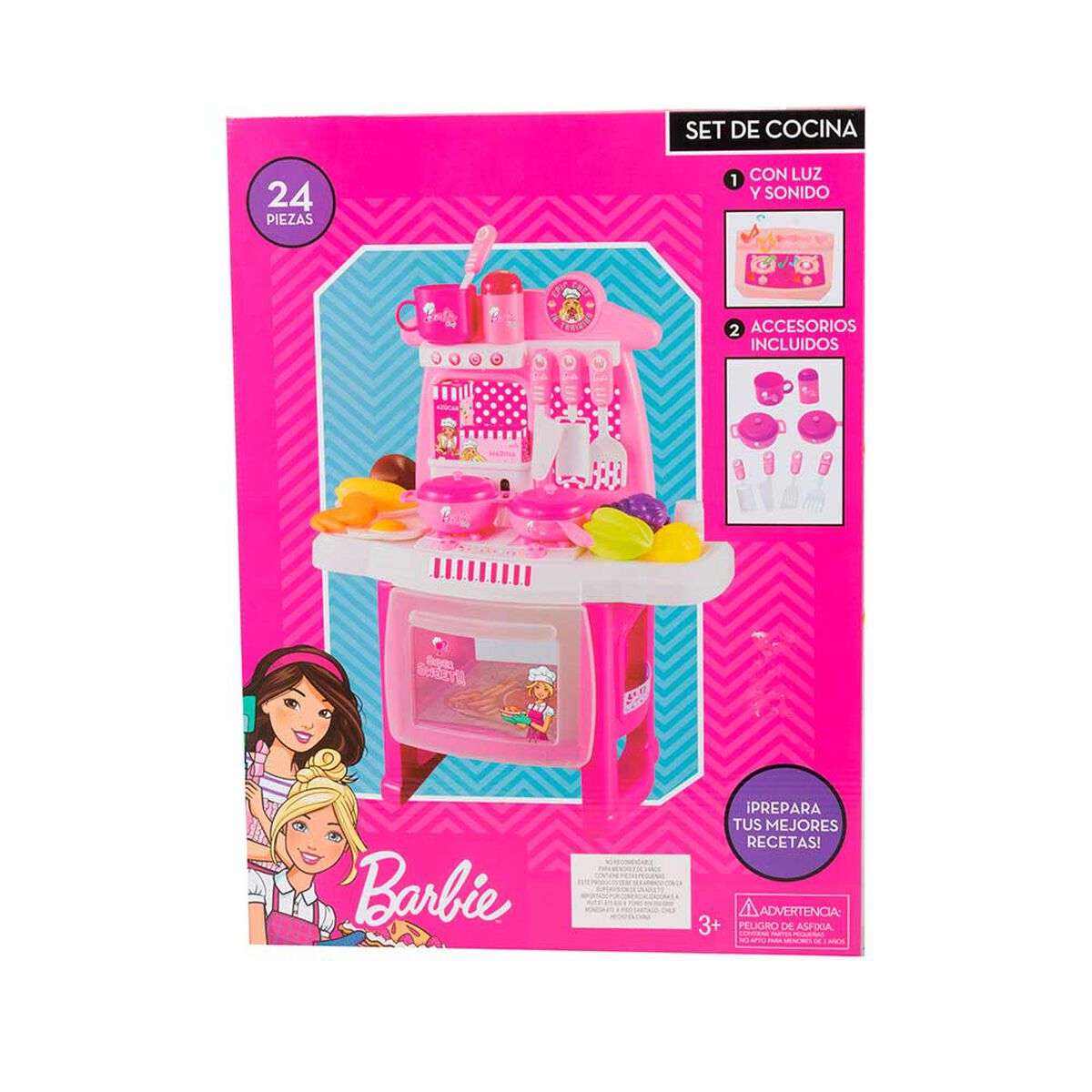 Set de Cocina con Luz y Sonido Barbie