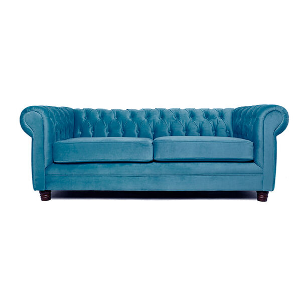 Sofá Barra Design Chesterfield 3 Cuerpos Petróleo