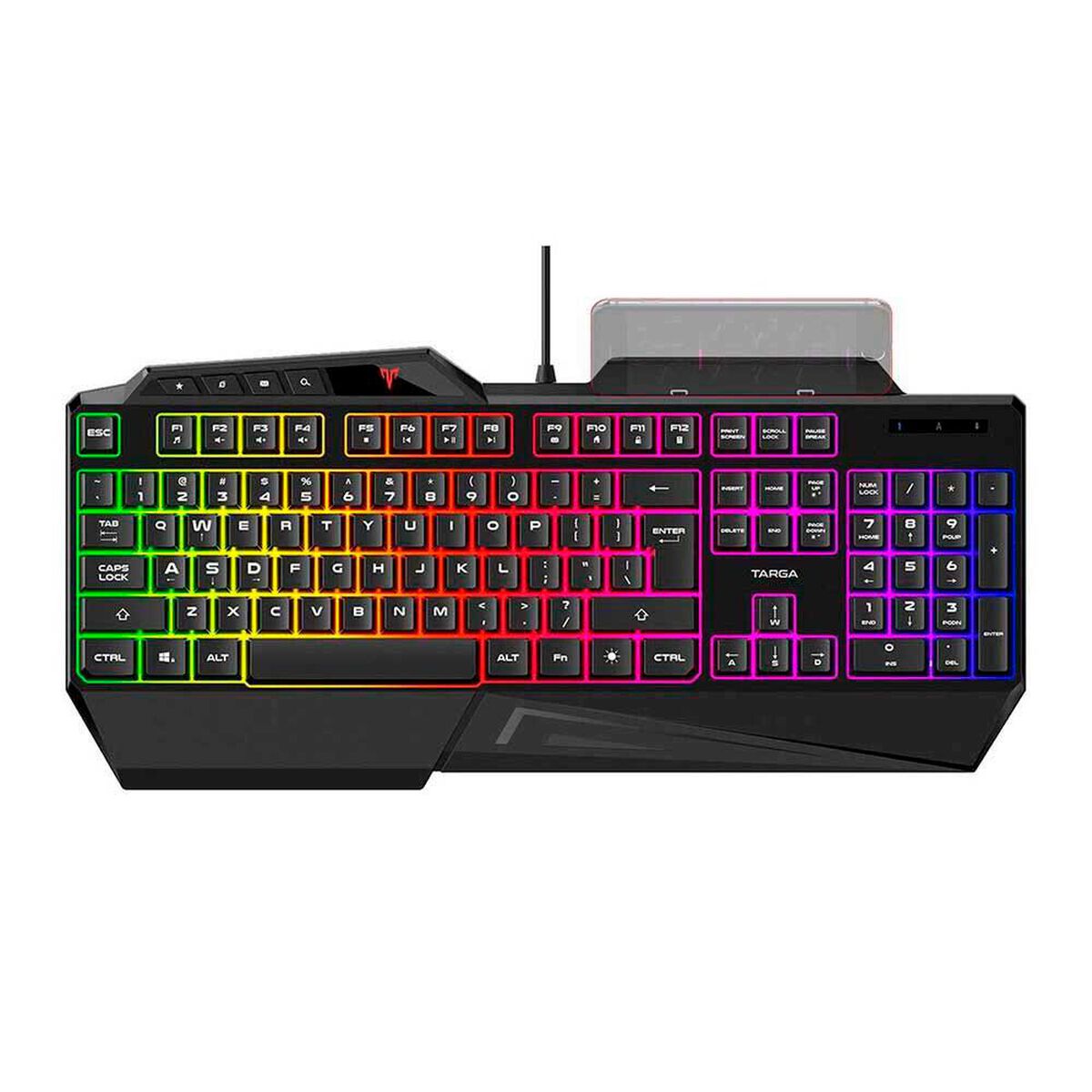 Teclado Gamer Targa TG-K120 RGB Semi Mec&aacute;nico Negro