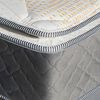 Cama Europea Celta Base Dividida 2 Plazas Carbono + Respaldo + 2 Veladores Capitone