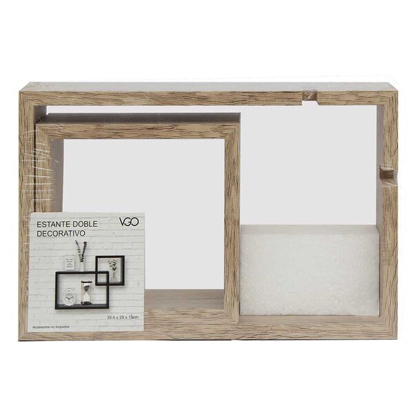 Set 2 Repisas Vgo Rectangulares Natural 32 x 22 cm