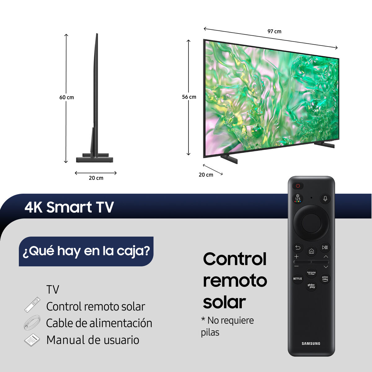 LED Samsung 43" DU8000 4K Crystal UHD Smart TV 2024