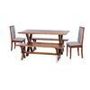 Juego de Comedor Latam Home Sevilla Girona 2 Sillas + 2 Bancas Lino Gris Claro
