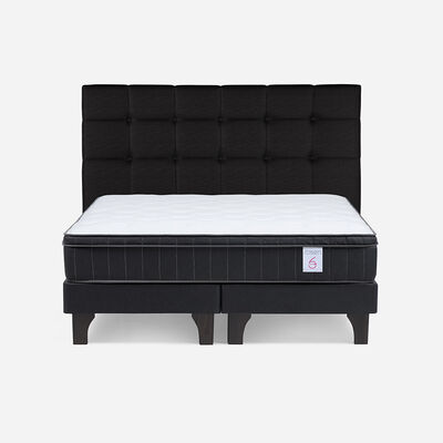 Cama Europea Rosen King New Style 6 Plus + Respaldo Issey