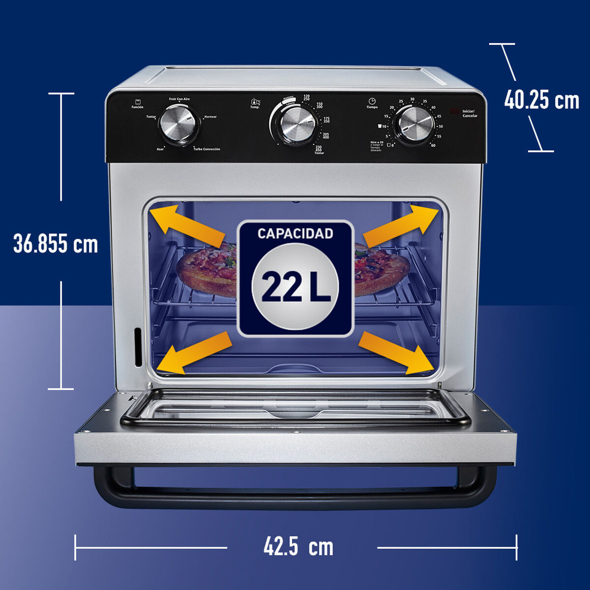 Horno con Freidora de Aire Oster TSSTTVMAF1 22 lts.