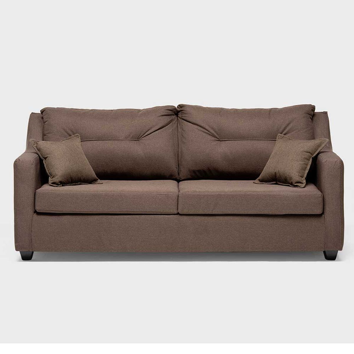 Juego de Living Almore Noruega Sofá 3 Cuerpos + Dos Sillones 1 Cuerpo Café