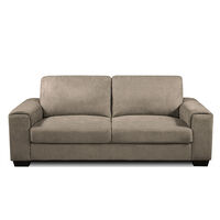 Sofá Tela Rosen Robleda Taupe 3 Cuerpos