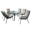 Juego de Comedor para Terraza Casanova Murano 6 Sillas Gris