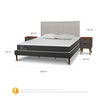 Cama Europea CIC King New Ortopedic + Respaldo Tigris + 2 Veladores + Almohadas Viscoel&aacute;sticas