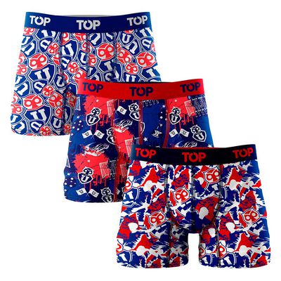 Pack 3 Bóxers Medios Algodón Universidad De Chile Hombre Top