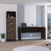 Combo Escritotio + Archivador 4 Puertas TuHome Home Office Negro Soft-Co&ntilde;ac