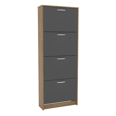 Imagen 1 del producto Zapatero Vekkahome Nick 4 puertas Grafito