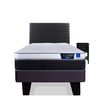 Cama Europea Flex 1,5 Plazas Nexus + Respaldo Modern + Velador Rover