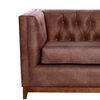 Sofá Latam Home Cuero Colorado Roma 3 Cuerpos Caramelo