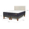 Cama Europea CIC Base Dividida King Grand Premium + Respaldo Milan Alpino