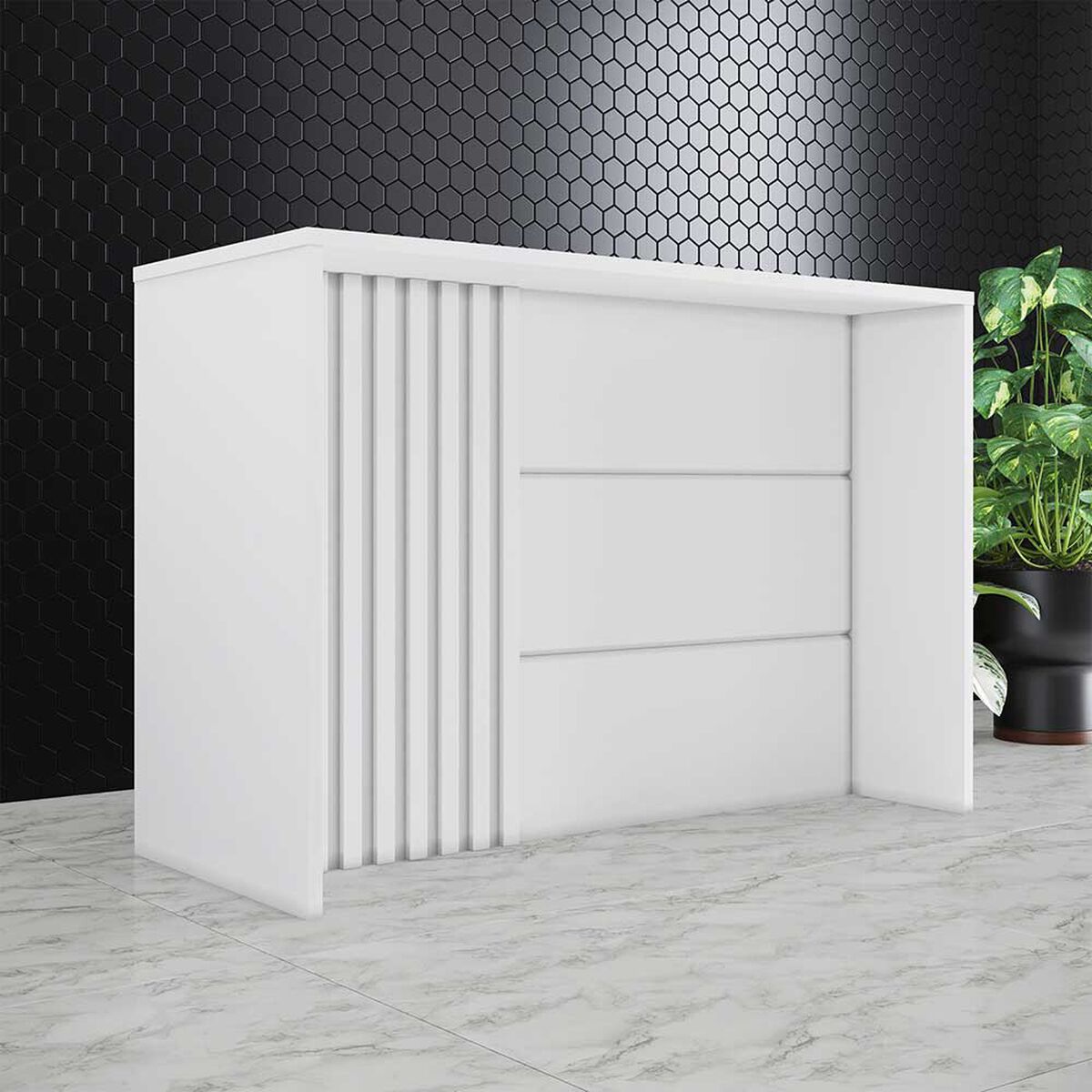 Mueble de Cocina Isla Home Mobili Americana Blanco