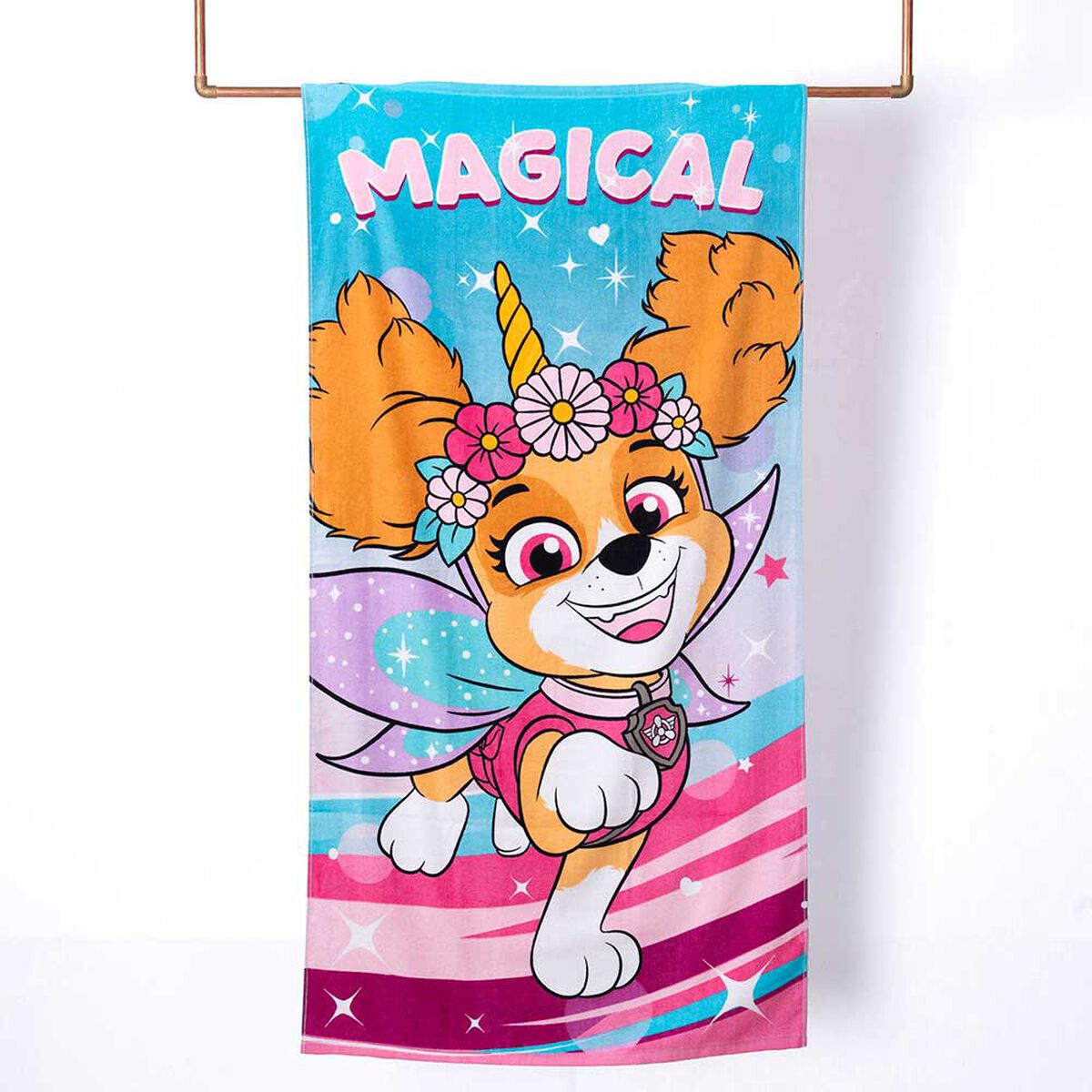Toalla de Playa Infantil Paw Patrol Magic Niña 70 x 140 cm