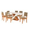 Juego de Comedor Roca Lotus 6 Sillas Canela-Beige