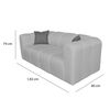 Juego de Living Muebles MYM Leonol Sof&aacute; 3 Cuerpos + Dos Sillones 1 Cuerpo Gris