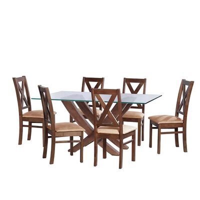 Juego de Comedor Latam Home Alicante 6 Sillas Beige