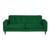 Sofá Latam Home Salermo Tela Velvet 3 Cuerpos Verde