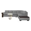 Sofá Seccional Living Factory Michigan 6 Cuerpos Gris