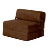 Sof&aacute; Cama Latam Home Cuero Kentucky Siena 1 Cuerpo Caf&eacute; Moro