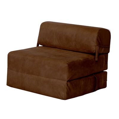 Sofá Cama Latam Home Cuero Kentucky Siena 1 Cuerpo Café Moro