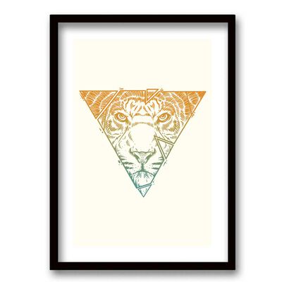 Cuadro Decorativo Retela Tiger Triangle 50 x 35 cm