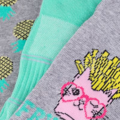 Imagen 2 del producto Pack 3 Calcetines Mujer Icono Gris