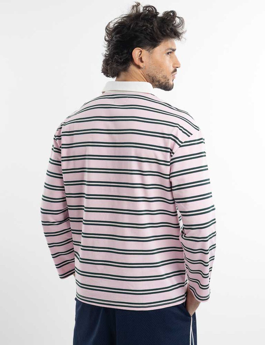 Polera Polo Rayada Manga Larga Hombre Icono