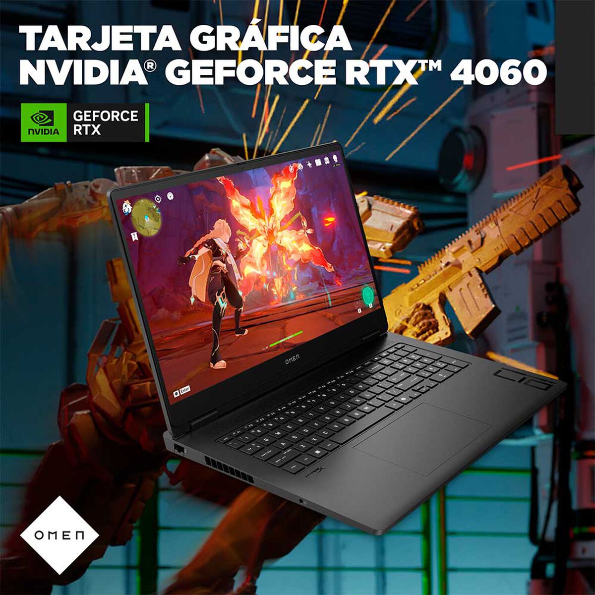 Notebook Gamer HP OMEN 17-DB0009LA AMD Ryzen 9 32GB 1TB SSD 17,3" NVIDIA RTX 4060
