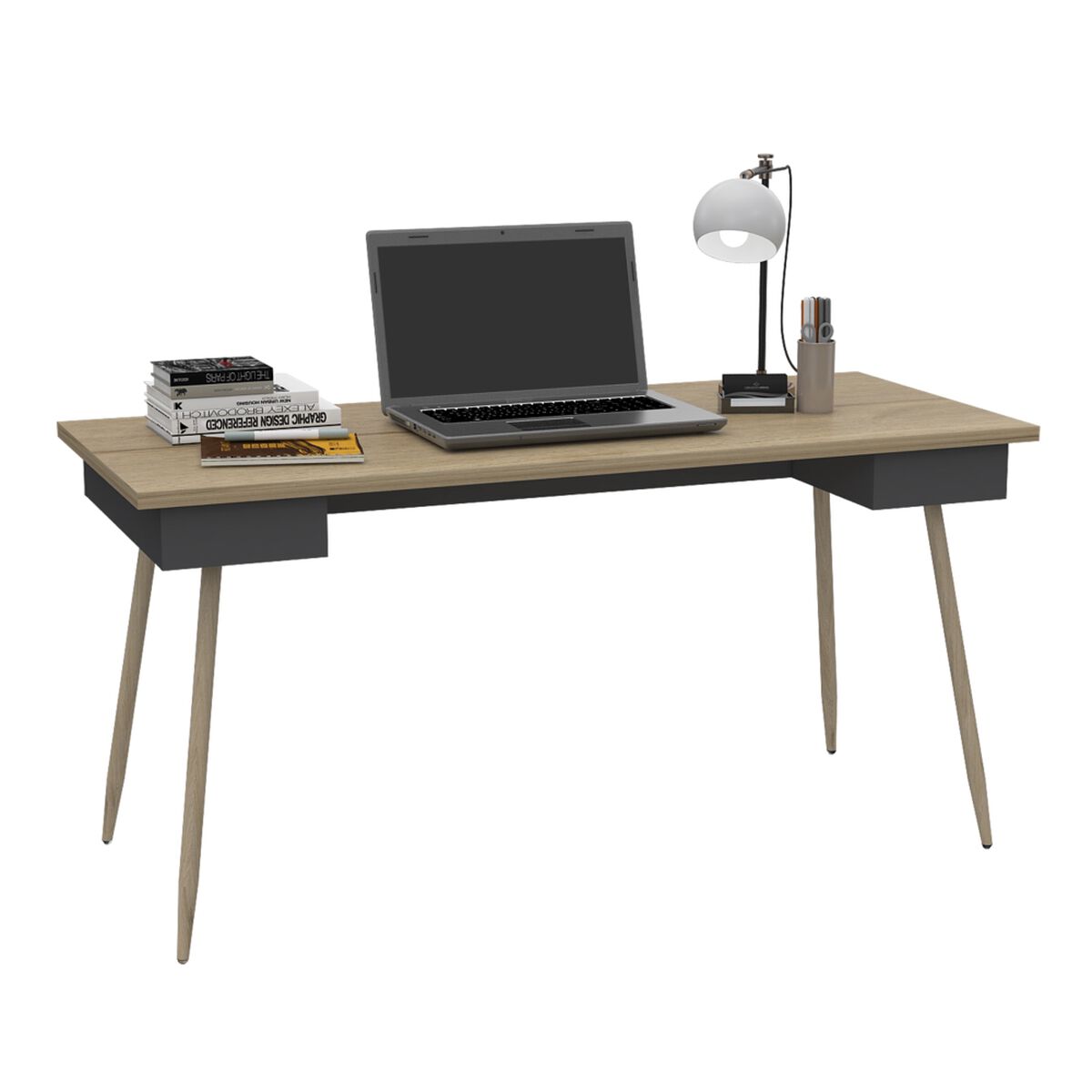 Escritorio TuHome Newport 150 Duna/Plomo