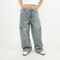 Jeans Mujer Icono Azul, Indigo, Negro