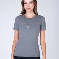 Polera Manga Corta Mujer Everlast Charcoal, Negro, Rojo