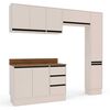 Kit Cocina Modular Premier Vekkahome 8 Puertas 3 Cajones Beige
