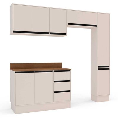 Imagen 2 del producto Kit Cocina Modular Premier Vekkahome 8 Puertas 3 Cajones Beige
