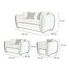 Juego de Living Elegant Detail Oklahoma Sofá 3 Cuerpos + Sofá 2 Cuerpos + Sillón 1 Cuerpo Café