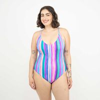 Traje de baño Enterito Mujer Icono Fucsia