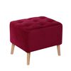 Pouf Latam Home Lyon Tela Velvet Burdeo